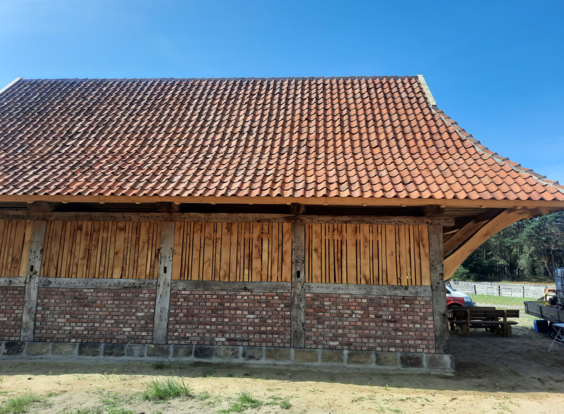 Wiederaufbau alter Schafstall im Naherholungsgebiet Lohner Sand