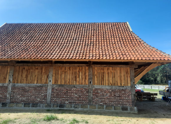 Wiederaufbau alter Schafstall im Naherholungsgebiet Lohner Sand