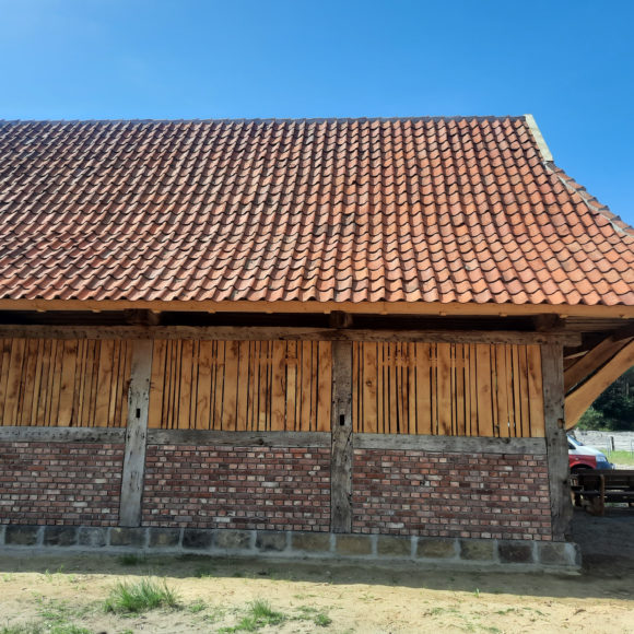 Wiederaufbau alter Schafstall im Naherholungsgebiet Lohner Sand